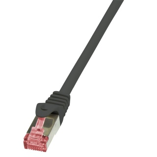 Cablu de retea Cat.6 S/FTP 7.5m Negru, Logilink CQ2083S